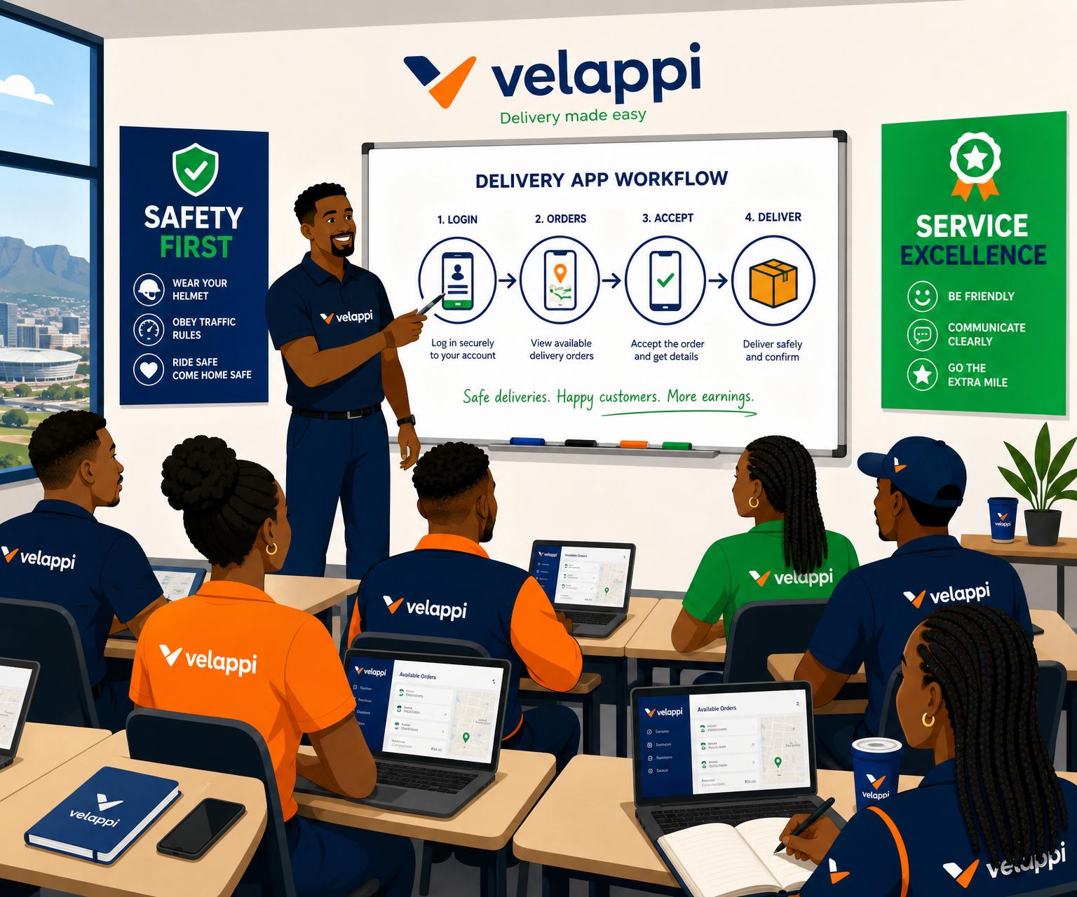 Drivers in a velappi training session